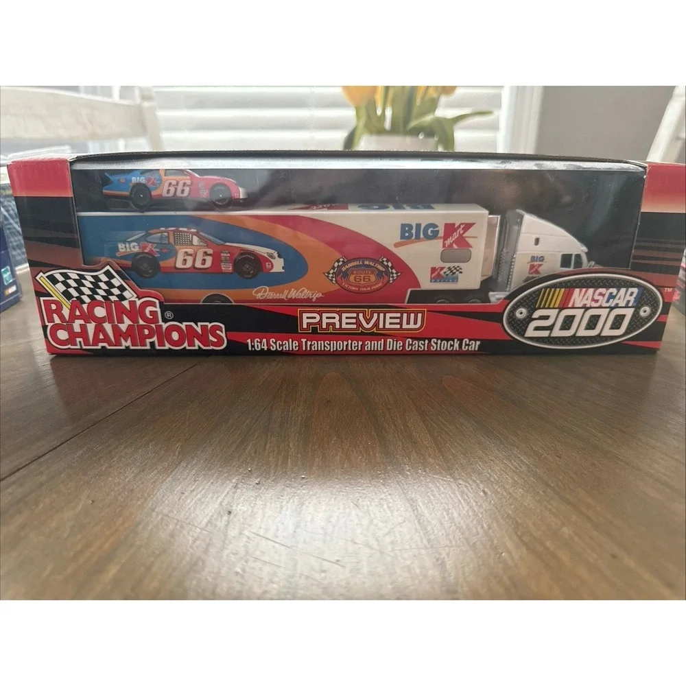 Racing Champions Darrell Waltrip 66 Big Kmart 1:64 Transporter Diecast Car Set